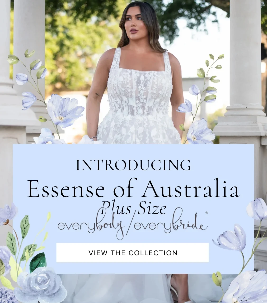 2 Models wearing Essense of Australia plus size gowns,mobile banner