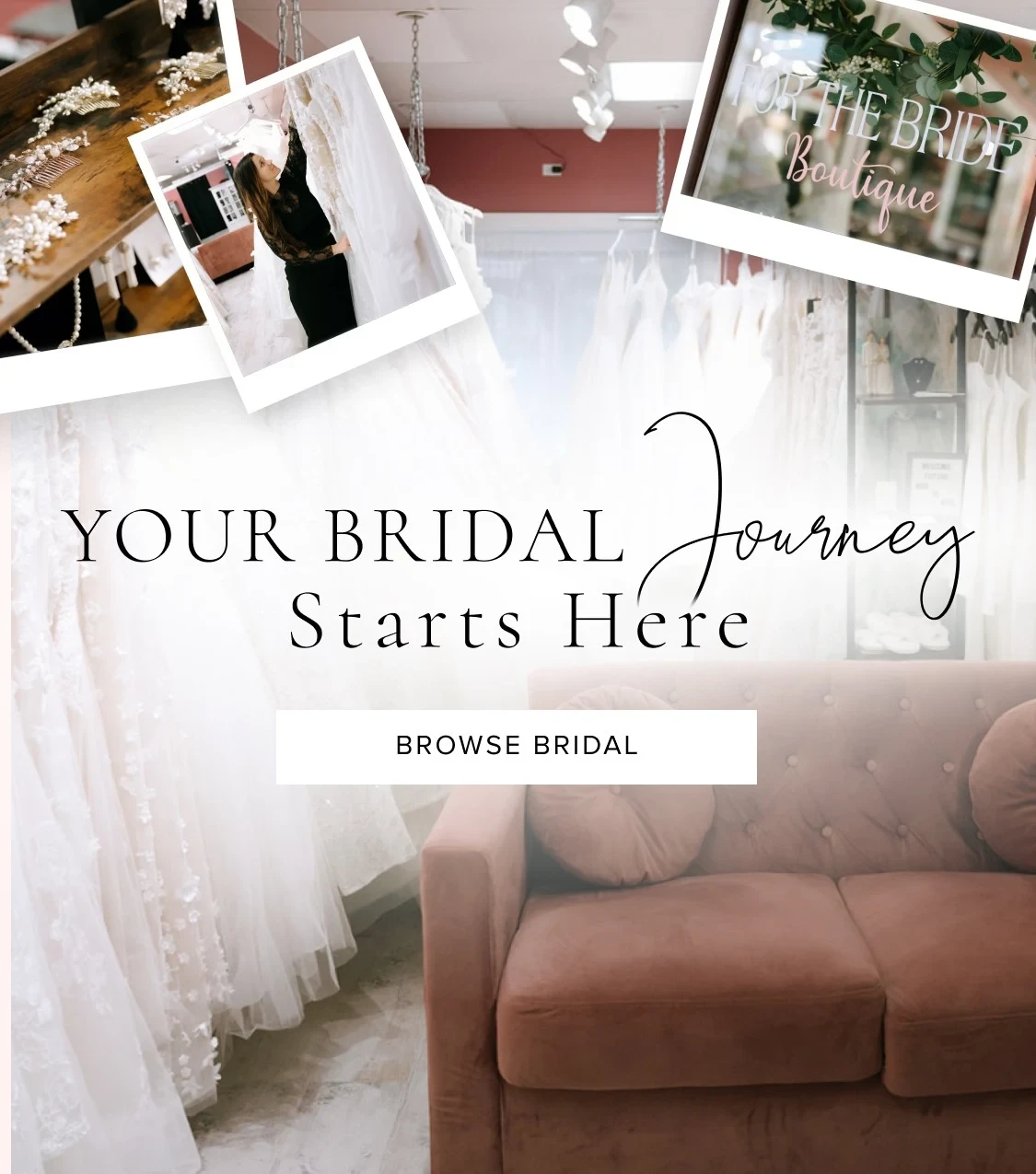 Your Bridal Journey Starts Here, mobile banner